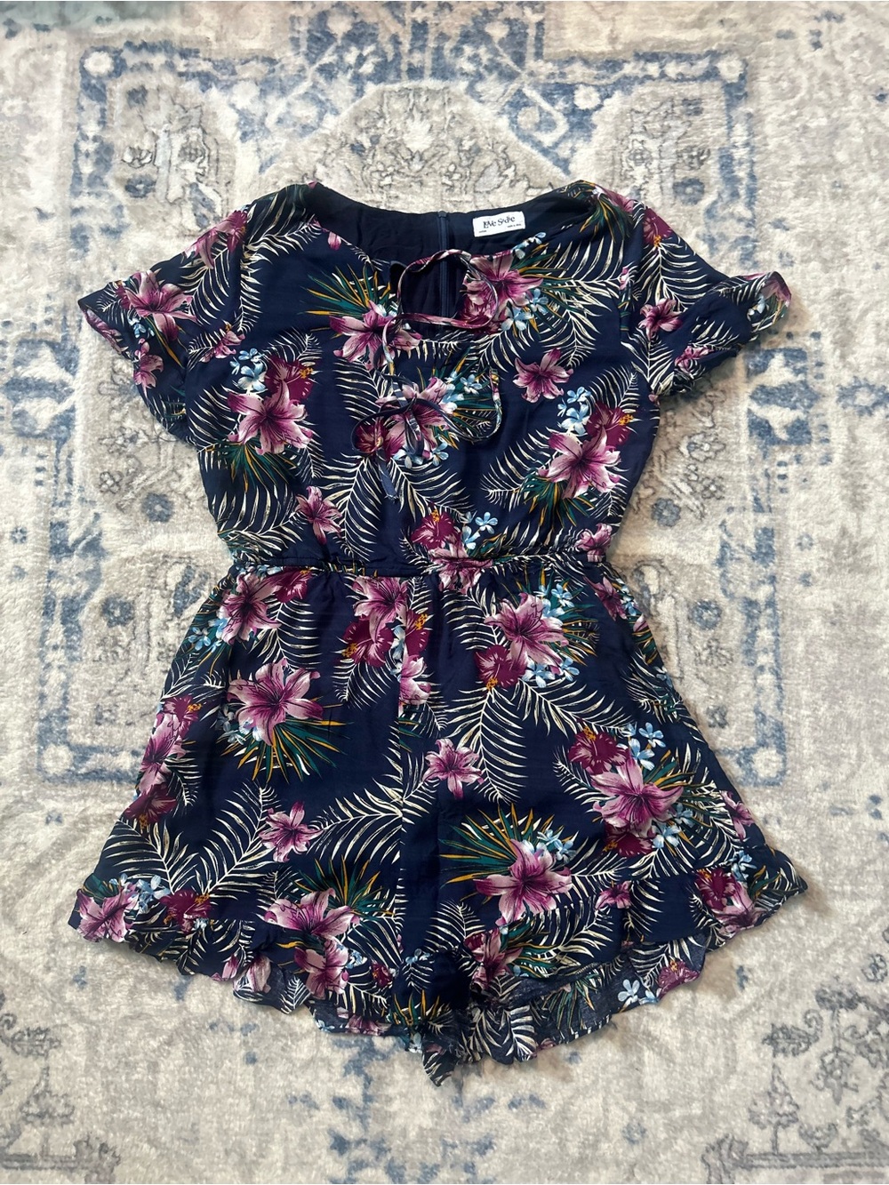 Love Sadie Navy Floral Romper